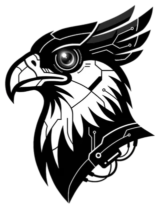 Carcará cybernetic caracara bird mark